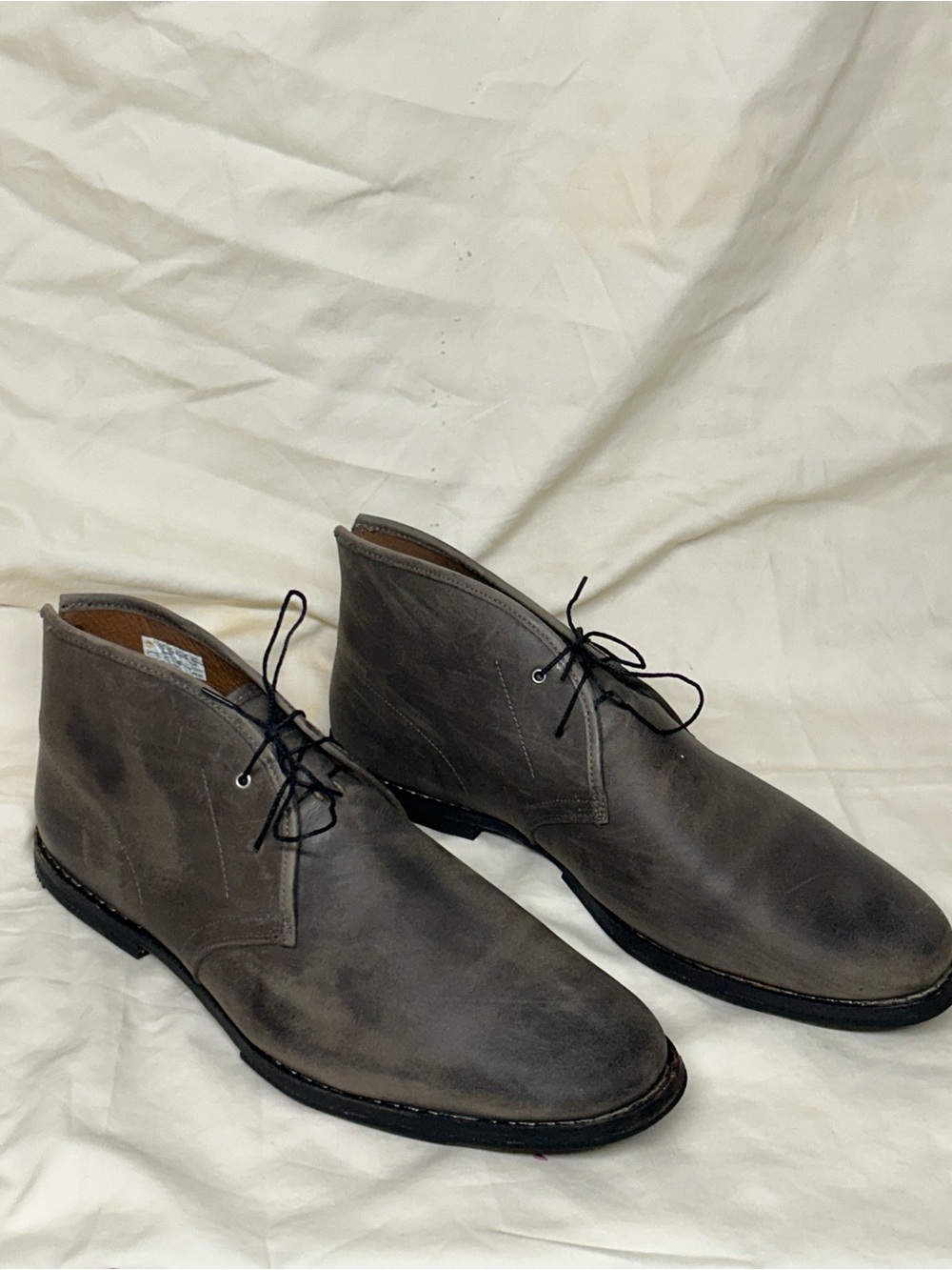 Timberland Boot Company Men's Gray Leather Chukka Boot Lace-Up US 13